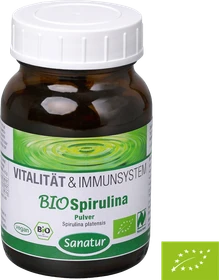 Sanatur Vitalität & Immunsystem Bio Spirulina Pulver, 125g