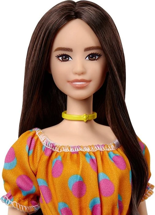 Mattel Barbie - Fashionistas Puppe im schulterfreien Polka-Dot Kleid
