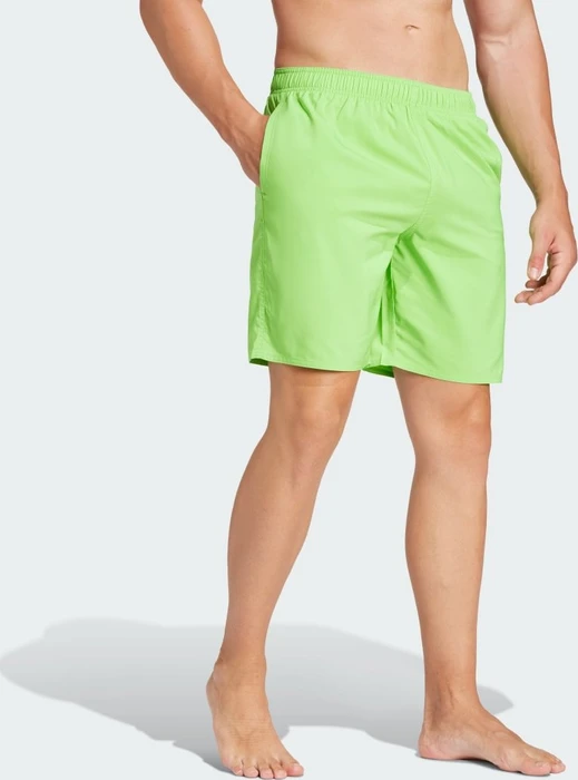 adidas Solid CLX Classic-Length Badeshorts lucid lime/white (Herren)