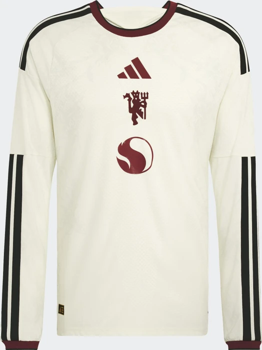 adidas Manchester United Authentic 2026/2027 Ausweichtrikot langarm ivory (Herren)