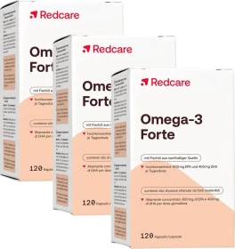 Redcare Omega-3 Forte Kapseln, 360 Stück (3x 120 Stück)