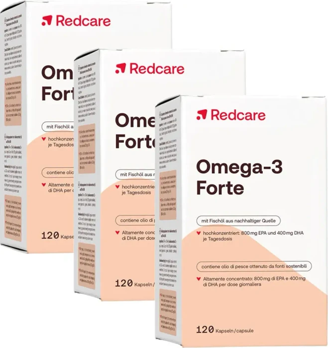 Redcare Omega-3 Forte Kapseln, 360 Stück (3x 120 Stück)