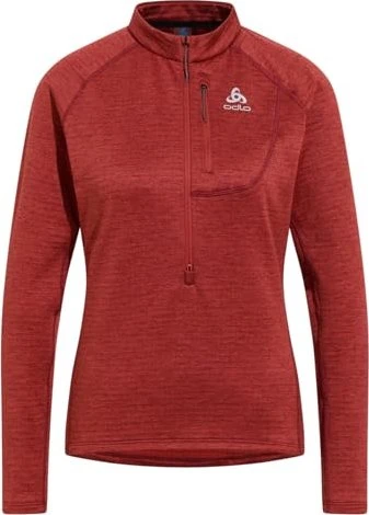 Odlo Tencia Mid Layer Half-Zip Funktionsshirt langarm spiced apple melange (Damen)