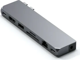 Satechi Pro Hub Max Adapter, Space Gray, 2x USB4 [Stecker]