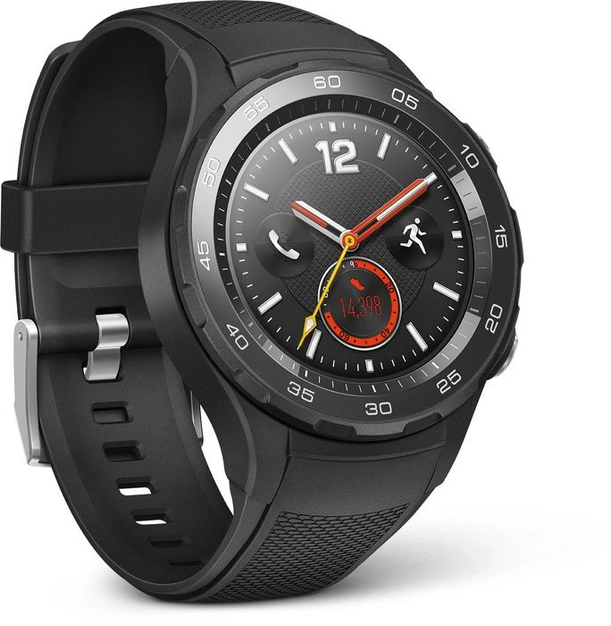 Huawei Watch 2 mit Sportarmband schwarz