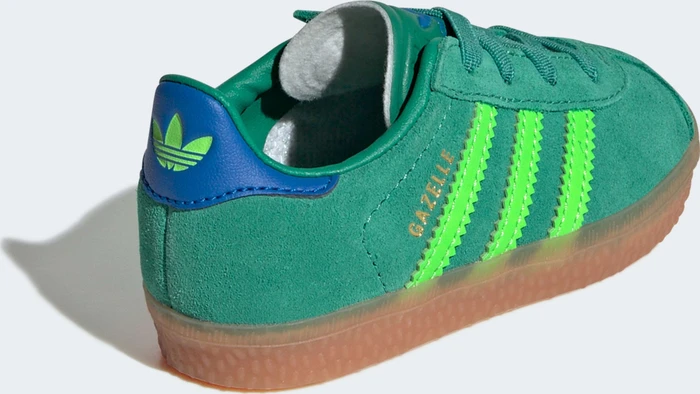 adidas Gazelle Comfort Closure Elastic Laces semi court green/solar green/blue bird (Junior)