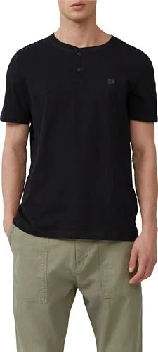s.Oliver Henley mit Flammgarnstruktur T-Shirt kurzarm schwarz (Herren)