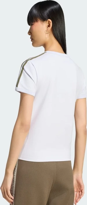 adidas 3-Streifen Slim T-Shirt kurzarm frozen purple/olive strata (Damen)
