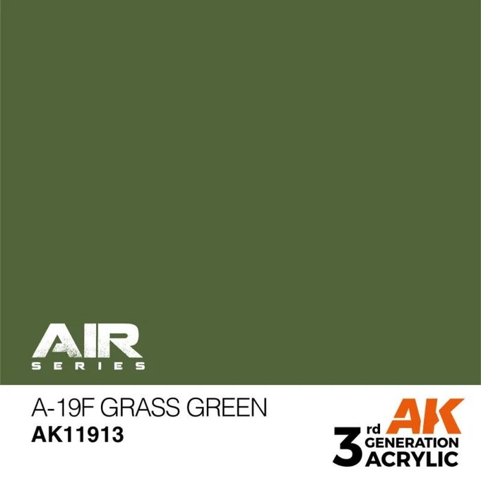 AK-Interactive 3rd Gen Acrylic Colors Air Series a-19f grass green, 17ml