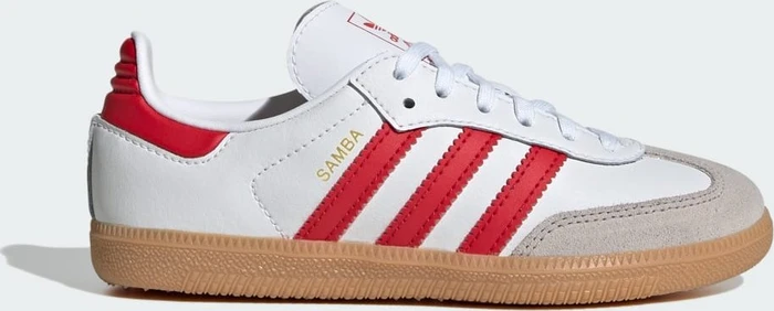 adidas Samba OG cloud white/better scarlet/gum (Junior)