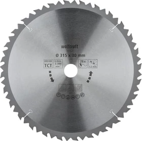 Wolfcraft Serie Braun Kreissägeblatt 28Z, 315x3.2x30mm, 1 Stück