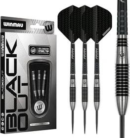 Winmau Blackout Torpedo Steeltip Dartpfeil Set 26g