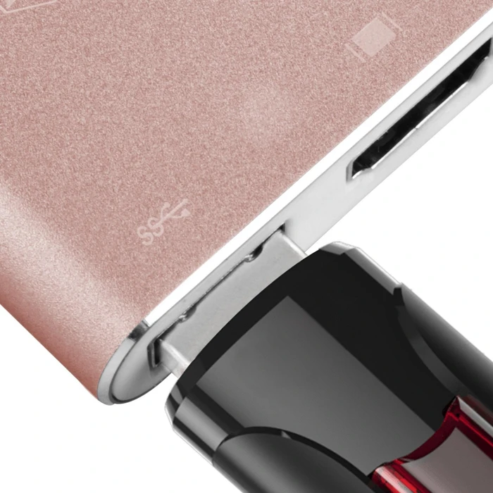 SilverStone EP08 USB 3.0 Typ-C auf HDMI Adapter, pink