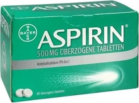 Bayer Aspirin 500mg überzogene Tabletten, 80 Stück