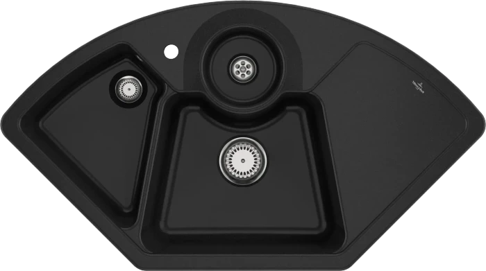 Villeroy & Boch Solo Eck Einbau Becken mittig chromite