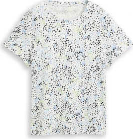 Tom Tailor Print T-Shirt kurzarm multicolor white dot structure (Damen)