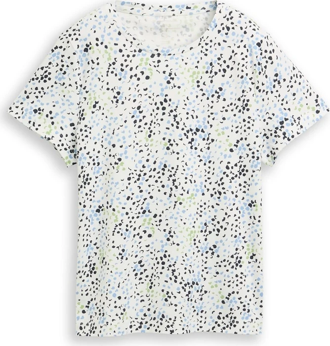 Tom Tailor Print T-Shirt kurzarm multicolor white dot structure (Damen)