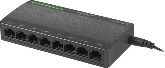 Lanberg DSP1 Desktop Gigabit Switch, 8x RJ-45