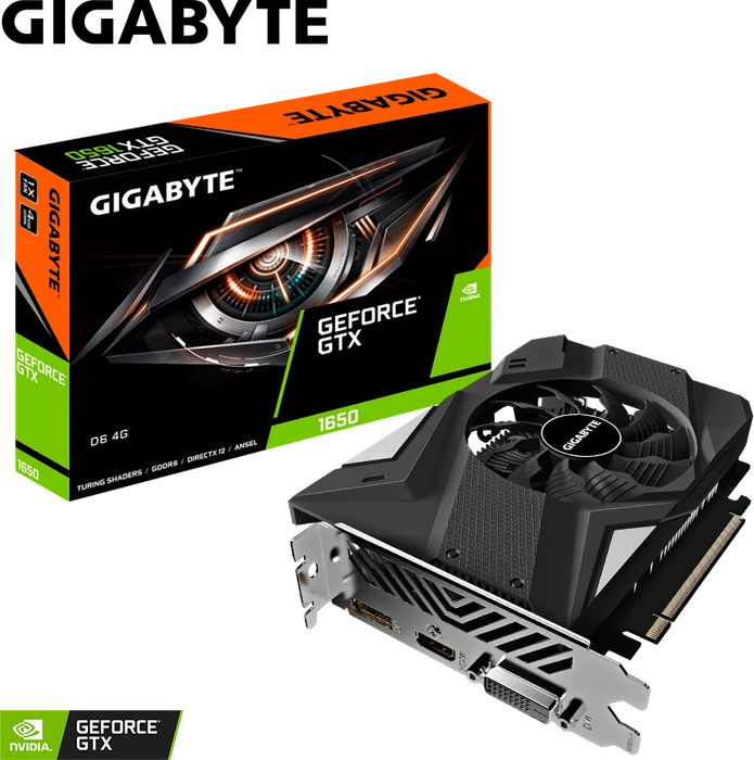 GIGABYTE GeForce GTX 1650 D6 4G (Rev. 3.0), 4GB GDDR6, DVI, HDMI, DP