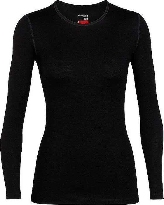 Icebreaker Merino 260 Tech Funktionsshirt langarm schwarz (Damen)