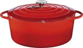 Küchenprofi Provence Bratentopf oval 38x24.5cm 6l rot