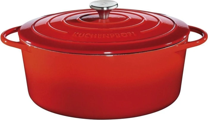 Küchenprofi Provence Bratentopf oval 38x24.5cm 6l rot