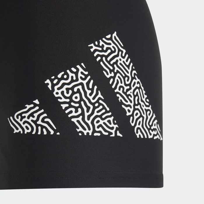 adidas 3 Bar Logo Badehose schwarz/weiß (Junior)