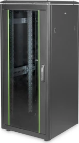 Digitus Professional Unique Serie Serverschrank 26HE, Sicherheitsglastür, IP2X, schwarz, 600mm tief
