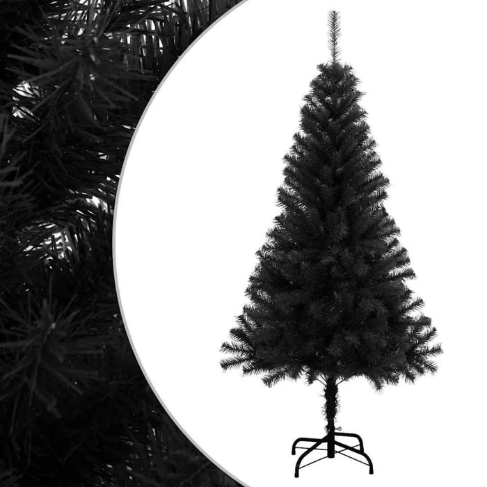 vidaXL Künstlicher Weihnachtsbaum Tanne schwarz, 150cm
