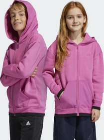 adidas ALL SZN Fleece Full-Zip Hoodie preloved fuchsia/black (Junior)