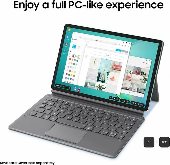 Samsung EJ-DT860 Book Cover Keyboard für Galaxy Tab S6, grau, US