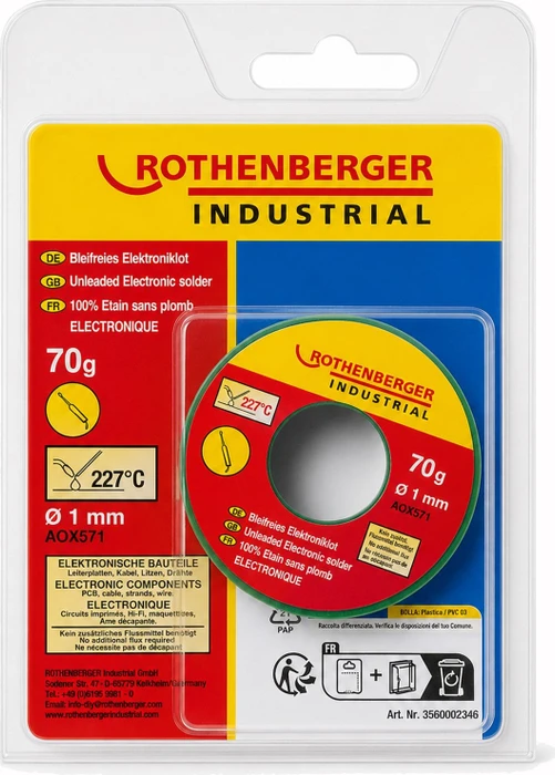 Rothenberger Lötzinn bleifrei 1mm, 70g