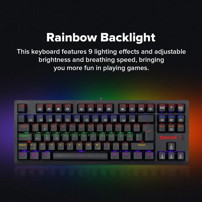 Redragon 2in1 Gamer Value Kit, Mechanical RGB Keyboard (Outemu Brown) + RGB Gaming Mouse, USB, DE