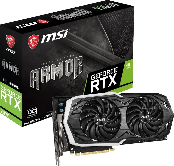 MSI GeForce RTX 2070 Armor 8G OCV1, 8GB GDDR6, HDMI, USB-C, 3x DP