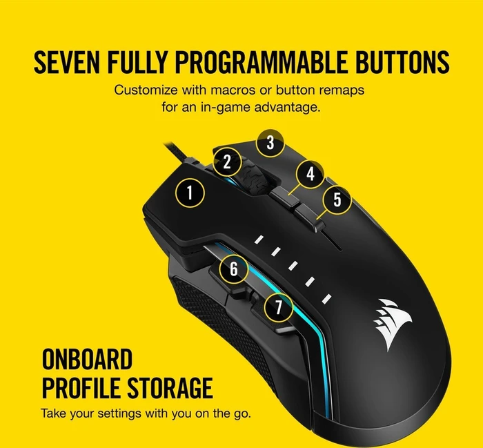 Corsair Glaive RGB Pro schwarz, USB