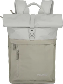 Travelite Basics Rollup Laptoprucksack, 15.6", Sand/Ivory
