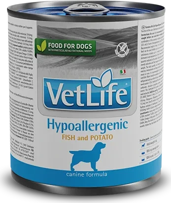 Farmina Vet Life, Hypoallergenic und Süsskartoffel, mit Fisch, 300g