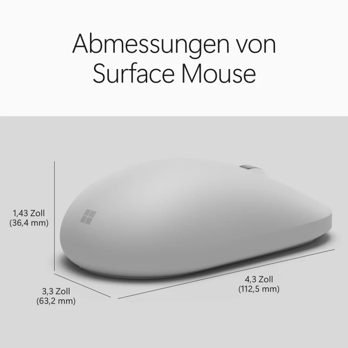 Microsoft Surface Mouse 2. Edition, platin, Bluetooth