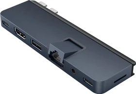 Targus HyperDrive DUO PRO 7-in-2 USB-C Hub - Midnight Blue, 2x USB4 [Stecker] (HD575BUGL)