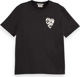 Scotch & Soda Artwork T-Shirt kurzarm schwarz (Damen)
