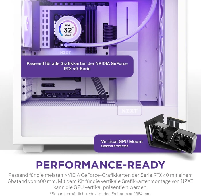 NZXT H7 Flow RGB White, weiß, Glasfenster
