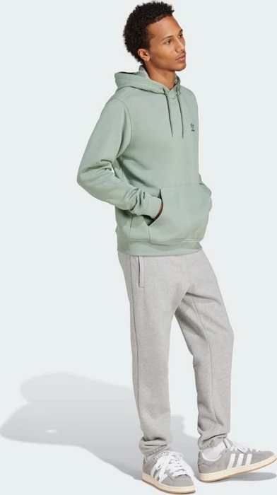 adidas Trefoil Essentials Hoodie silver green (Herren)