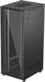Lanberg 19" Rackschrank 42HE, freistehend, Flat Pack, Gitternetztür, IP20, RAL 9004, 1000mm tief
