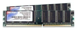 Patriot UDIMM 2GB Kit, DDR-400, CL3