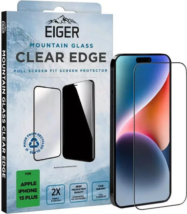 Eiger Mountain Glass Clear Edge für Apple iPhone 15 Plus/14 Pro Max