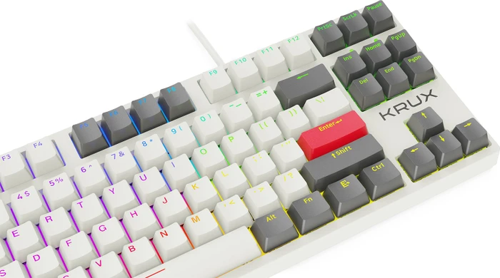 Krux Atax Pro RGB, Creator Retro, TKL, PBT, LEDs RGB, Gaote Outemu BLACK, USB, US