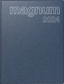 Brunnen Magnum Wochenkalender 2024, 183x240mm, Kunststoff-Cover, blau, 72 Blatt