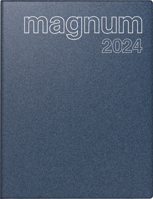 Brunnen Magnum Wochenkalender 2024, 183x240mm, Kunststoff-Cover, blau, 72 Blatt