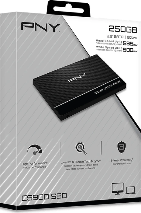 PNY CS900 250GB, 2.5" / SATA 6Gb/s