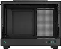 DeepCool CH160, schwarz, Glasfenster, Mini-ITX